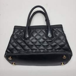 Michael Kors Black Leather Quilted Top Handle Satchel Bag alternative image