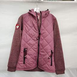 Canada Winter gear WM's 100% Polyester Shell Heather Pink Hooded Jacket Size S/P