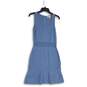 Michael Kors Womens Blue Sleeveless Scoop Neck Back Zip A-Line Dress Size S image number 1
