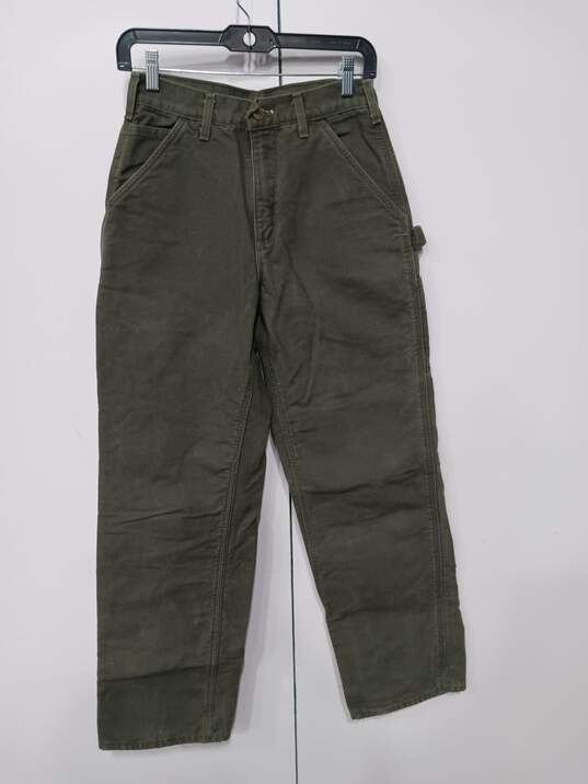 Carhartt Green Carpenter Jeans Men's Size 28x32 image number 1