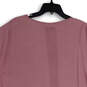 Womens Purple Short Sleeve Crew Neck Hi-Low Hem Tunic Sweater One Size image number 1