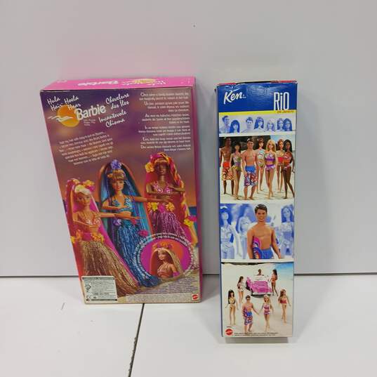 Hula Hair Barbie and Rio De Janeiro Ken Dolls in Original Boxes image number 2