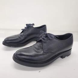 Prada Men's Black Leather Lug Sole Lace Up Shoes Size 7.5 w/COA