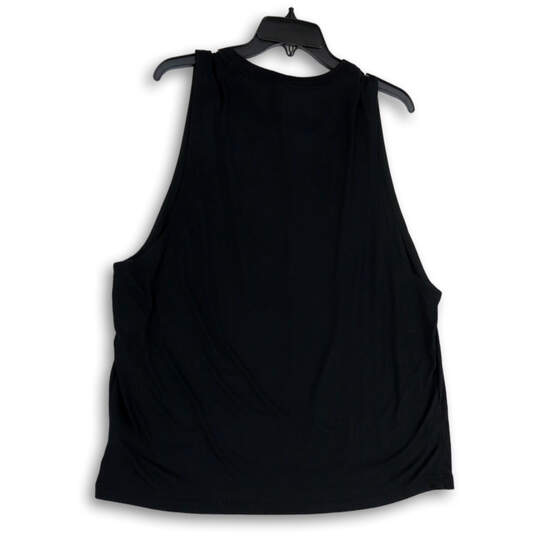 Buy the NWT Womens Black Sleeveless Scoop Neck Stretch Pullover