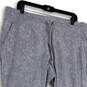Womens Gray Stretch Slash Pockets Elastic Waist Jogger Pants Size 18 image number 2