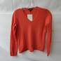 Eileen Fisher Cashmere Orange V-Neck Sweater Petite Size S image number 1