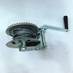 Hand Winch Hand Crank 1 Ton Portable Worm Gear Crank Boat Trailer Towing Mount alternative image