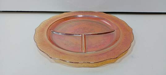 Vintage Carnival Glass Plate image number 1