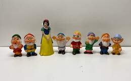 Hand painted Disney Lot Of 8 Snow White And Dwarves Rubber Squeaky Toys