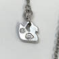 Designer Swarovski Silver-Tone Crystals Open Heart Shape Pendant Necklace image number 4