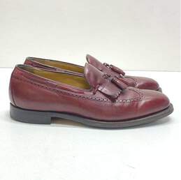 Johnson & Murphy Aristocrat Leather Tassel Loafers Red 10.5