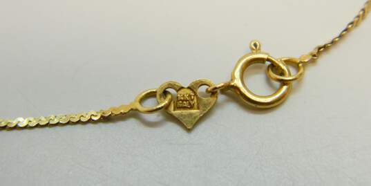 14K Yellow Gold Heart Smoky Quartz Pendant Necklace 15.0g image number 5