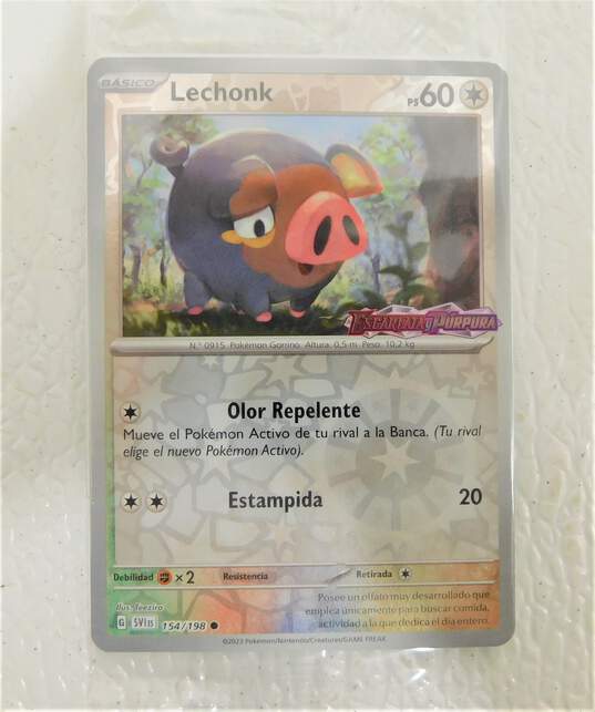 RARE Pokemon TCG Lechonk STAMPED Scarlet&Violet Promo 6 Card Lot Spanish Sealed image number 2