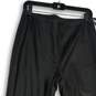 Croft & Barrow Womens Black Leather Side Zipper Straight Leg Ankle Pants Size 8 image number 3
