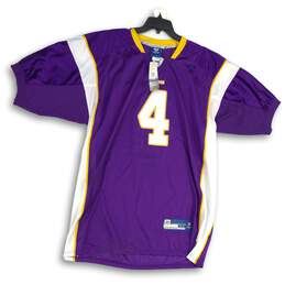 NWT Reebok Mens Jersey NFL Equipment Minnesota Vikings Favre #4 Purple Yellow 54