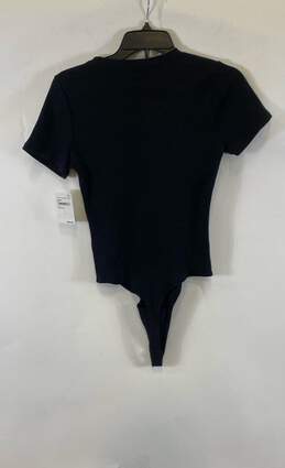 NWT Good American Womens Black Short Sleeve Crew Neck 1-Piece Bodysuit Size 3 alternative image