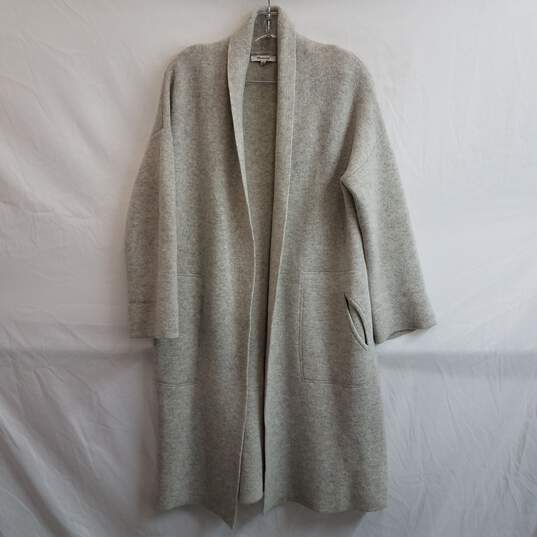 Madewell merino wool light gray open front duster cardigan XS image number 1