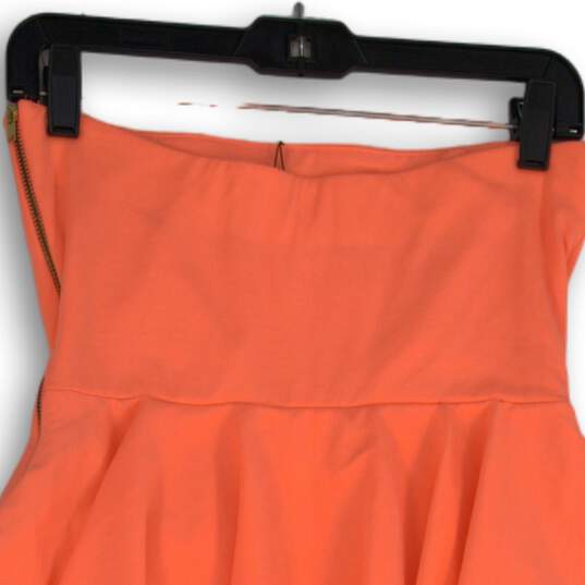 NWT Zara Womens Coral Strapless Pullover Mini Dress Size Medium image number 4