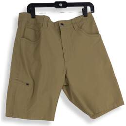 NWT Patagonia Mens Khaki Flat Front Zipper Pocket Chino Shorts Size 34