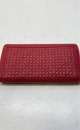 Tory Burch Quilted Leather Bryant Zip Continental Wallet Red alternative image