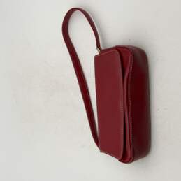 Liz Claiborne Womens Red Inner Zipper Pocket Shoulder Handbag Purse