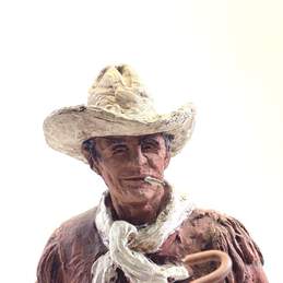 Monfort Original Western Sculpture 16 inch Tall Cowboy /Signed Statue . alternative image