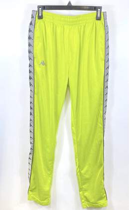 Kappa Womens Lime Green Straight Leg Pull-On Activewear Track Pants Size Large