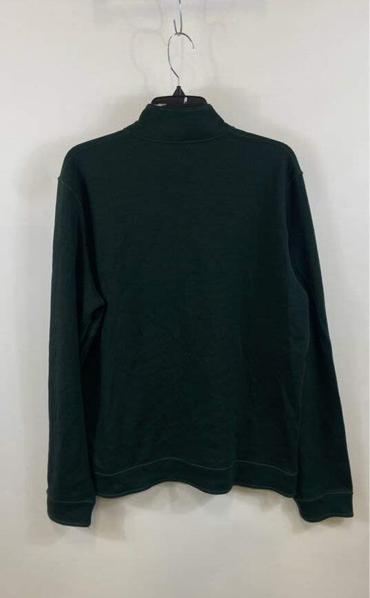 Hugo Boss Mens Green Long Sleeve Full-Zip Regular Fit Cardigan Sweater Size XL image number 2