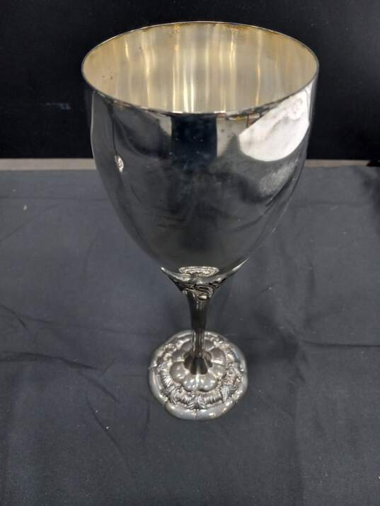 Set of 2 Silver Plated Goblets In Box image number 3