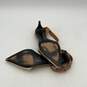 See By Chloe Womens Gold Pointed Toe Kitten Heel Ankle Strap Sandals Sz EU 36.5 image number 5