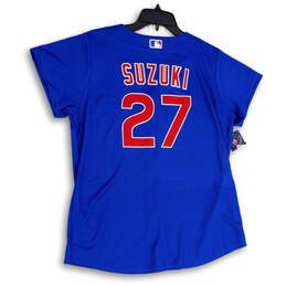 NWT Mens Blue Chicago Cubs Seiya Suzuki #27 Baseball Jersey Size XL alternative image