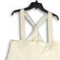 ASOS Womens White Sleeveless Halter Neck Back Zip Mini Dress Size 24 image number 4