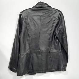 Wilsons Women's Black Leather Button Jacket Size S alternative image