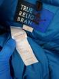 True Religion Fashion For Senses Blue Full Zip/Button Puffer Vest Sz M image number 4