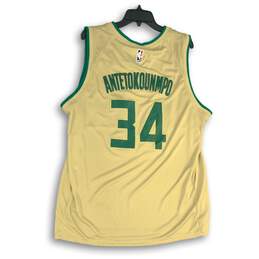 NWT Nike Mens Green Cream Milwaukee Bucks Logo #34 NBA Basketball Jersey Size XL alternative image