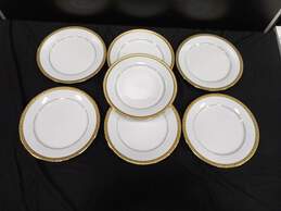Royal Gallery Gold Buffet Set of 7 Dinner Plates