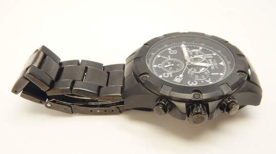 Invicta Specialty Model No. 13623 Swiss Chronograph Black St. Steel Watch 157.0g image number 2