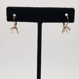 10K Gold Cubic Zirconia Lever Back Earrings 1.3g alternative image