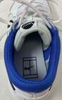 Nike Womens Court Zoom Lite 3 DH1042-103 White & Blue Sneaker Shoes Size 7.5 image number 6