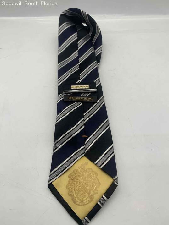 Donald J. Trump Mens Blue Black Multi Striped Tie image number 2