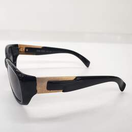 Escada Black with Gold Accent Rectangular Frame Blue Lens Sunglasses alternative image