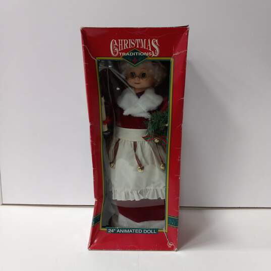 Christmas Traditions 24" Animated Mrs. Claus Doll in Original Box image number 1