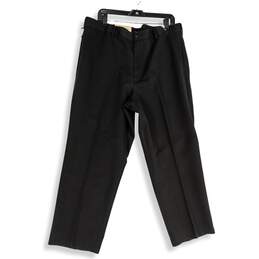 NWT Dockers Mens Black Flat Front Relaxed Fit Straight Leg Dress Pants Sz 38X29
