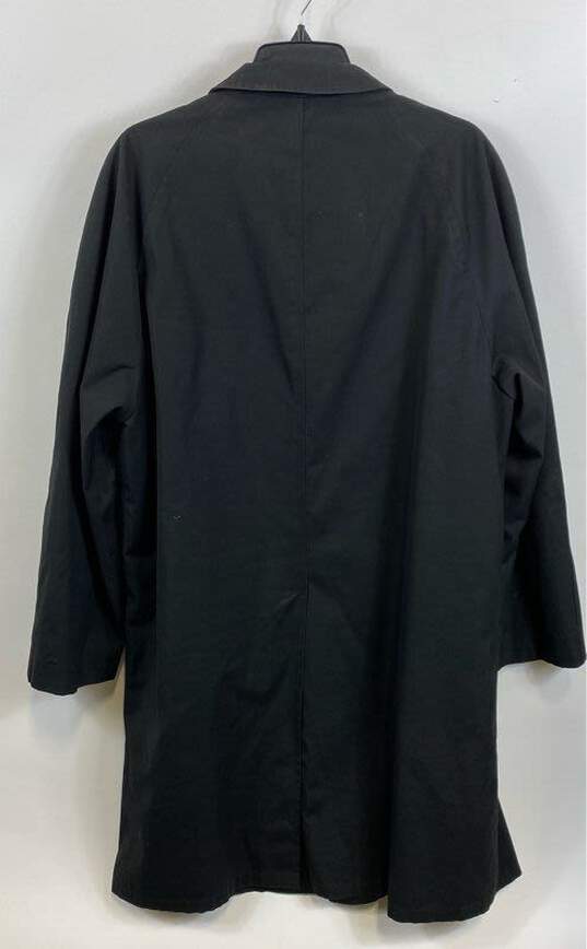 Barrister Womens Black Long Sleeve Pockets Spread Collared Overcoat Size 40 image number 2