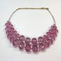 Designer Joan Rivers Gold-Tone Pink Acrylic Stone Statement Necklace image number 3
