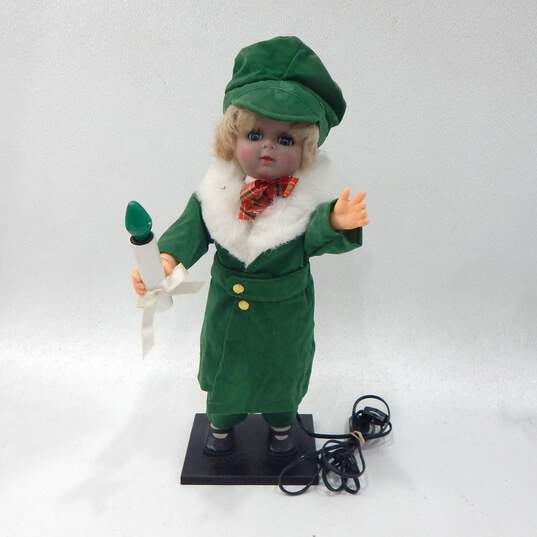 VTG 1988 Ultra Intl Child Boy & Girl Lighted Christmas Motionettes Working image number 2