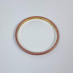 Designer Kate Spade Gold-Tone Pink Enamel Round Bangle Bracelet alternative image