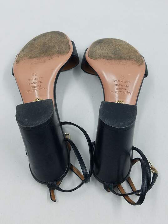 Authentic Aquazzura Black Strappy Sandal W 8 image number 5