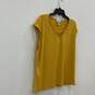 Carmen Womens Yellow V-Neck Sleeveless Pullover Blouse Top Size 2X image number 3
