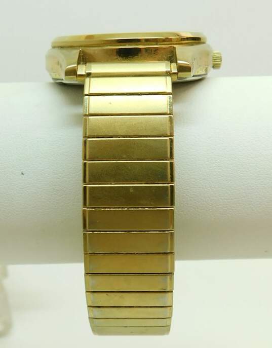 Vintage Seiko Solar Gold Tone Day Date Men's Dress Watch 65.9g image number 2